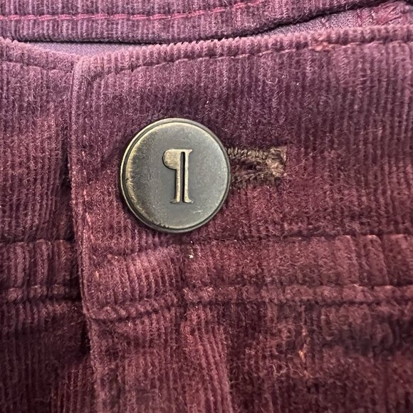 Pilcro Corduroy Pants 27 Burgundy Skinny Straight Anthropologie Fall Essential - Picture 6 of 12